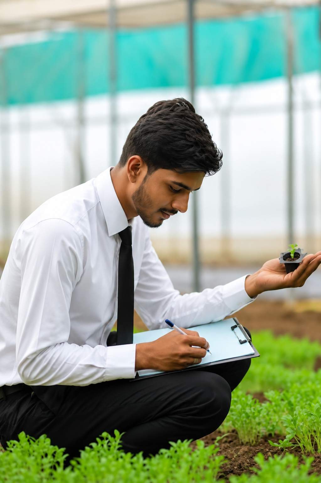 BSc Agriculture students working in the field